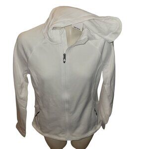 Spyder Womens White Full-Zip Hoodie‎ Jacket With Pockets & Hood M ski outdoor